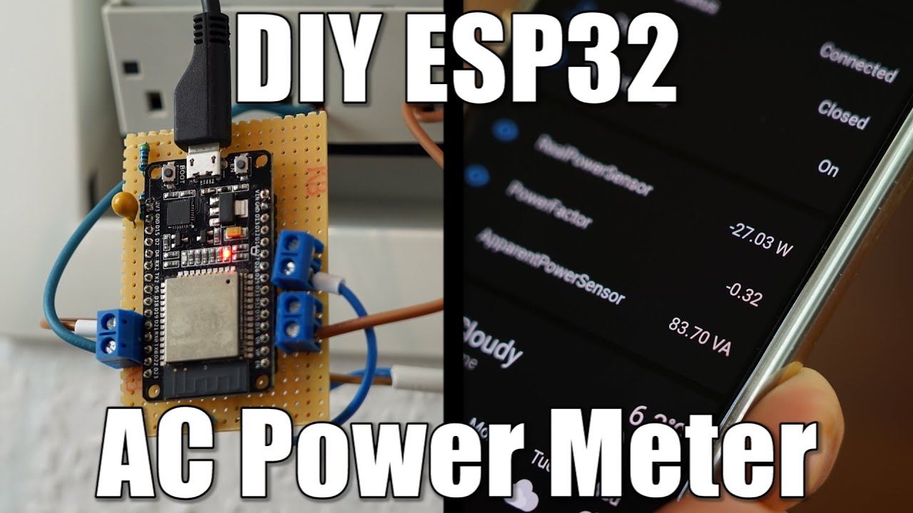 DIY ESP32 AC Power Meter (with Home Assistant/Automation Integration)