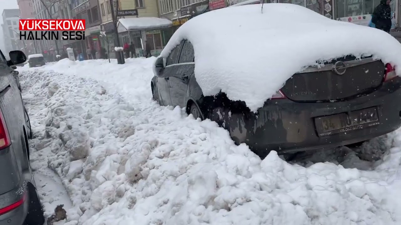 Yüksekova'da kar yağışı hayatı durma noktasına getirdi