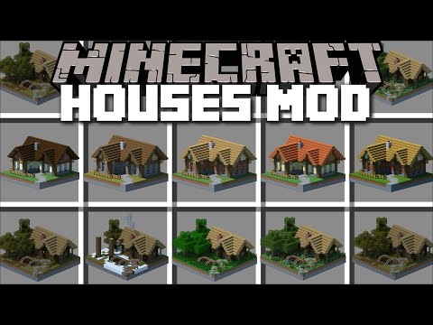 Minecraft INSTANT HOUSES MOD / SPAWN HUGE STRUCTURES TO CREATURE A VILLAGE !! Minecraft Mods