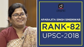 UPSC Topper Mock Interview, Aparajita Singh Sinsinwar (Rank 82, CSE 2018) video