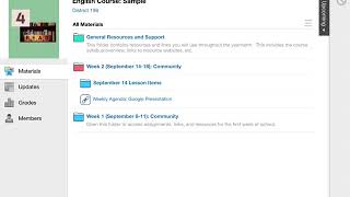 Schoology Folder Structure and Organization students