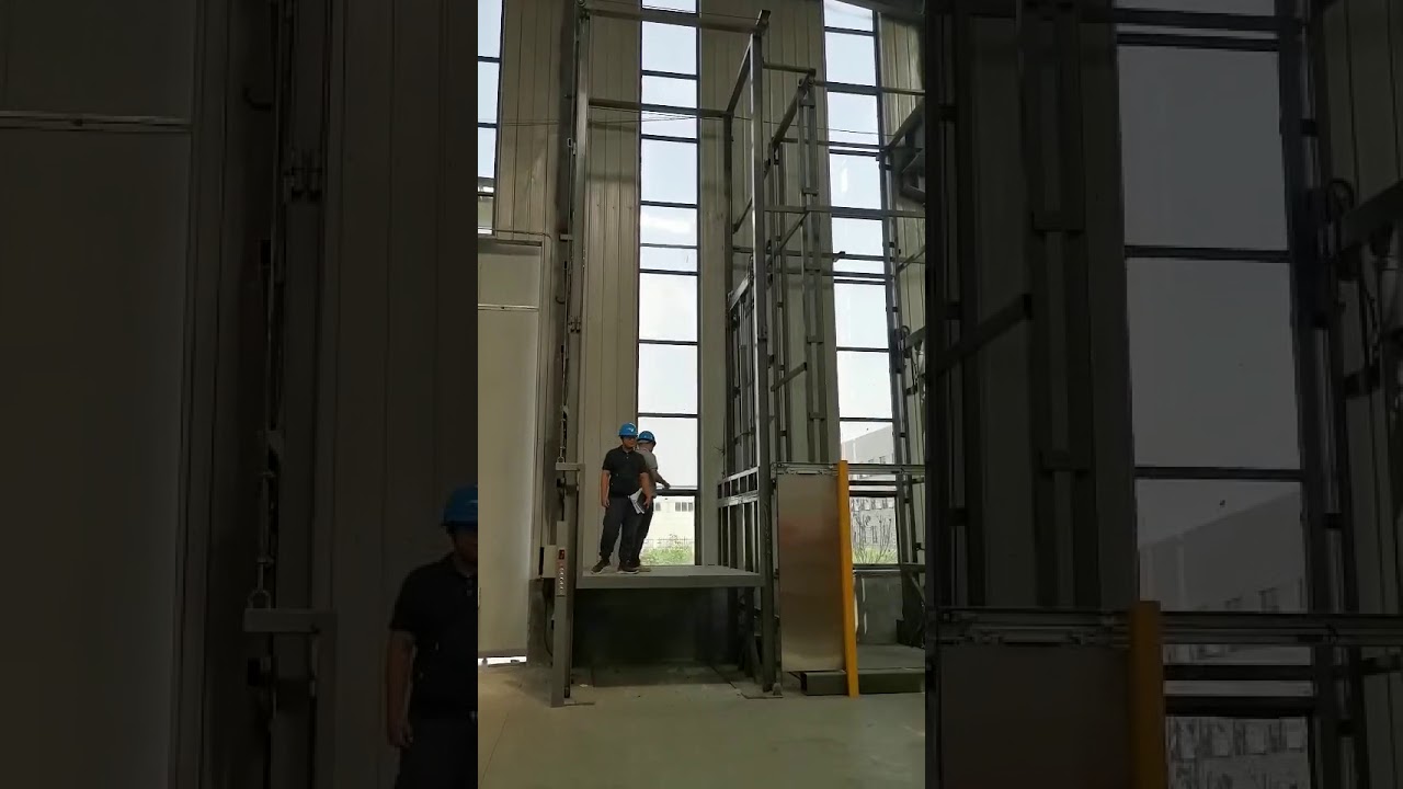 how to use and install Guide Rail Cargo Goods Lift elevator