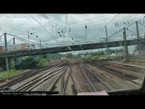 Führerstandsfahrt BR 103 Heidelberg - Stuttgart via Bruchsal (Teil 1: bis Bruchsal)