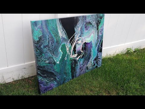 #4 | Fluid Art | Flip Cup Technique | Huge Canvas |