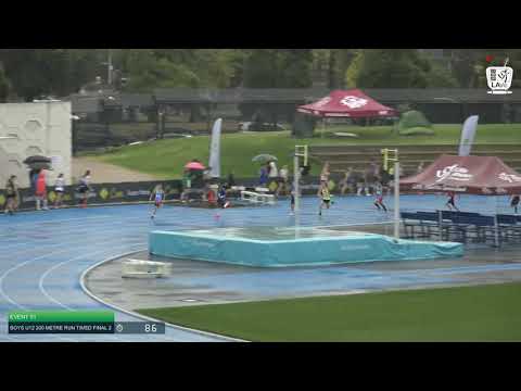 Boys U12 200m Timed Final 2: 2021 Commonwealth Bank State Track and Field Championships // LAVicTV