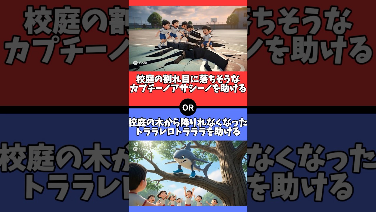 【究極の2択】あなたはどちらを選びますか？　#italianbrainrot  #イタリアンブレインロット #究極の2択 #2択クイズ #2択ゲーム #クイズ #究極の二択 #暇つぶし