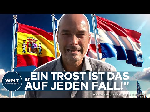 EM 2024:"Blick geht nach vorn!" Spanische Fans feiern Sieg in München! Wer das macht das Rennen