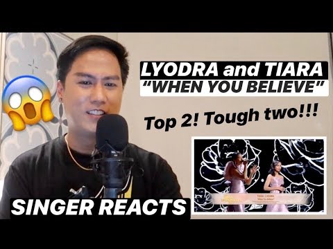 VOCALIST REACTS to Tiara & Lyodra - When You Bellieve' | Miss Indonesia 2020
