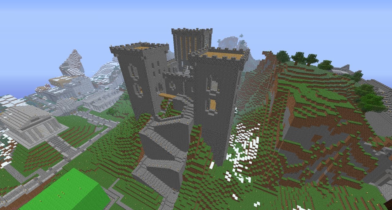 Minecraft: How to build a Medieval Castle in the Mountains