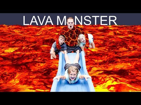 The FLOOR is LAVA Challenge with THE LAVA MONSTER!