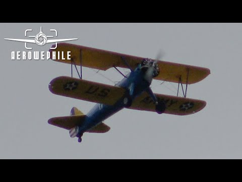CAF PT-13 Stearman Biplane Ride Flight Experience on AirPower History Tour at TRI