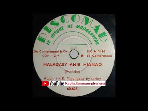 R.R. Majunga - Malagasy anie hianao (Discomad original 78 tours) - Madagascar.