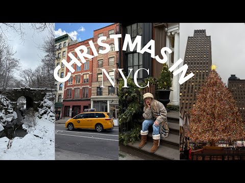 VLOGMAS DAY 4 -12 | Christmas in NYC!! central park, bryant pak + rockefeller tree, gym & shopping