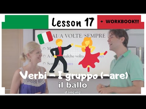 Learn Italian in 30 Days | 17 | 1st Group Verbs Eng Ita Subs WORKBOOK