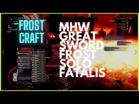 Great sword Frost craft Style, solo fatalis Monster hunter world iceborne