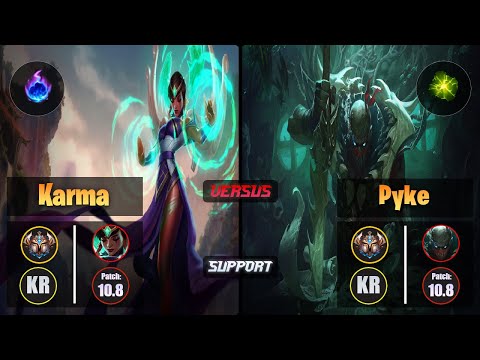 Challenger KARMA [Arcane Comet] (Support) VS  PYKE - Challenger KR Patch 10.8