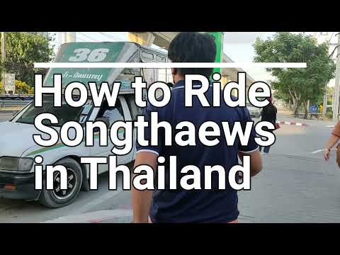 Como andar de Songthaews na Tailândia || Jhello #JhelloHow #JhelloGuide #Tutorials #Songthaews #jeepney