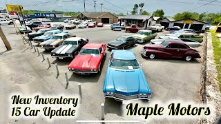 Hot Rod Classics Lot Inventory Maple Motors Large Update 4/29/24 American Muscle Cars For Sale Deals