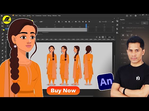 No Copyright Cartoon Characters Vector | Indian Girl Character | Jeeva Edu | @LearnAnimationHindi