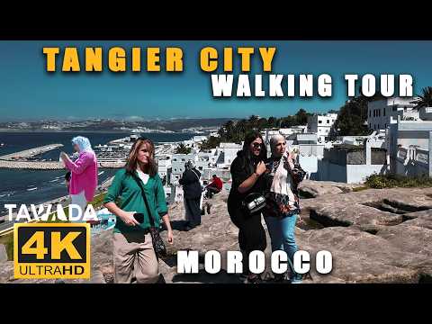 Tangier city 2025 long walking tour - Morocco 4k UHD