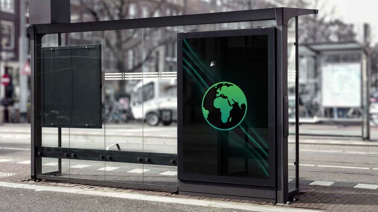 SwiftSent Animated ad on bus stop