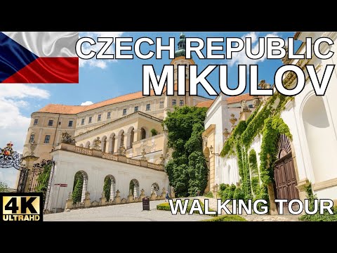 Mikulov, Czech Republic 4K - Castle and City Walking Tour - With Subtitles