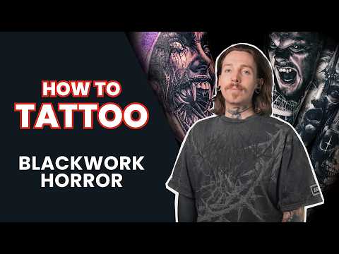 How to Tattoo Blackwork Horror with Joshua Beatson | Tutorial