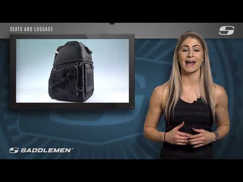 SADDLEMEN PASSAGER ET ARRIÈRE RACK SAC NOIR POUR MOTO