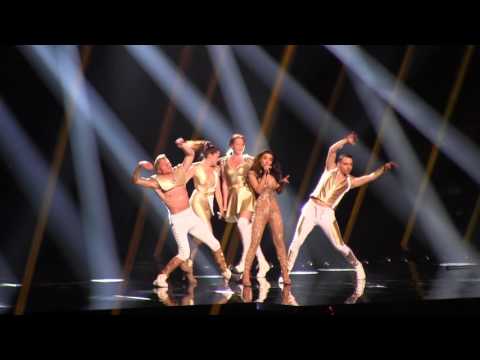 ESCKAZ in Stockholm: Samra Rahimli (Azerbaijan) - Miracle (2nd rehearsal, with pyros)