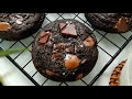 Resepi Soft Chocolate Chip Cookies Versi coklat | Soft Double Chocolate Chip Cookies Recipe
