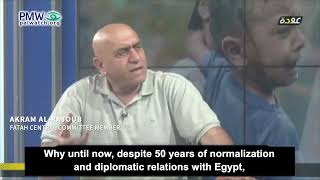 Akram Al-Rajoub saying Israel is at fault for everything