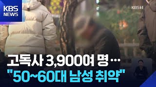 지난해 고독사 3천9백여 명…“50~60대 남성 가장 취약” / KBS  2025.11.27.