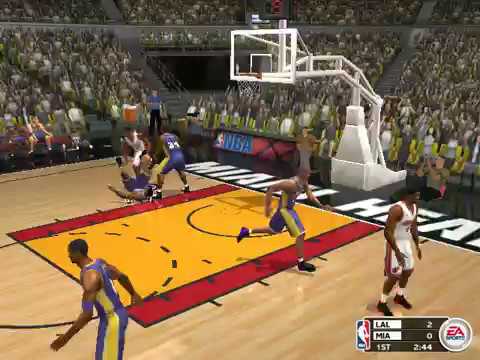 NBA LIVE 2003 GAMEPLAY FULL GAME (los angeles lakers vs miami heat)
