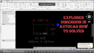 Exploded Dimension in Autocad How to Solved
