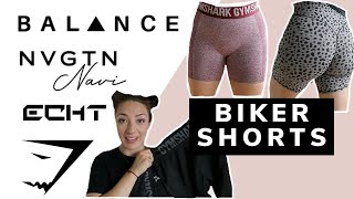 BEST BIKER SHORTS | Gymshark, Balance Athletica, NVGTN, ECHT | Honest review and try-on | Curvy Body