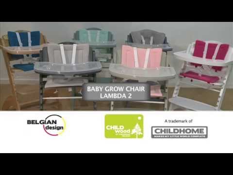 Barošanas Krēsls CHILDHOME Lambda 2 Baby Grow Chair natural + Tray Cover