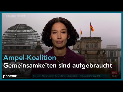 phoenix nachgefragt mit Alisha Mendgen zum Streit innerhalb der Ampel-Koalition am 30.10.24