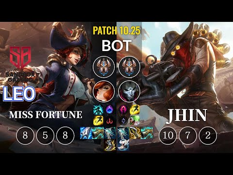 SB Leo Miss Fortune vs Jhin Bot - KR Patch 10.25