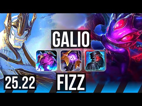 GALIO vs FIZZ (MID) | EUW Master | 25.22