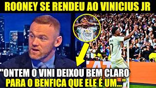 🚨NOSSA! OLHA A FORTE DECLARAÇÃO DO ROONEY SOBRE O SHOW DO VINI CONTRA O BENFICA!