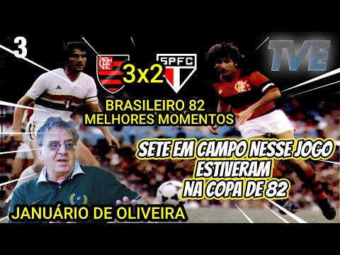 Flamengo 3 x 2 São Paulo Narração JANUÁRIO DE OLIVEIRA Brasileirão 82