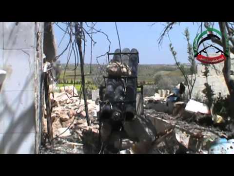 استهداف  قوات النظام براجمة صواريخ كاتيوشا في بابولين في محافظة إدلب