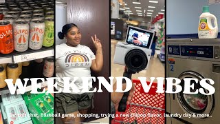 VLOG | car chit chat, baseball game, running errands, trying a new Olipop flavor, laundry day & more