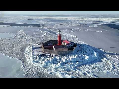 Kolka Lighthouse Frozen