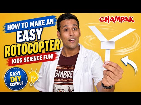 How To Make An Easy RotoCopter - Kids Science Experiments