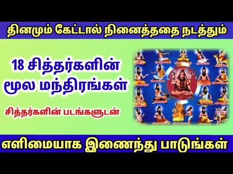 தினமும் கேட்க வேண்டிய 18 #சித்தர்கள் #மூலமந்திரம்  #அகத்தியர் #சித்தர்கள்ரகசியம் 18 Sithargal Mantra