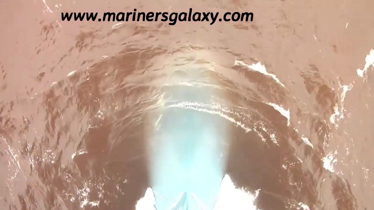 Powerful Ship Cuts Water Like Cake, Bulbous Bow Up In Water