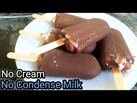 No Cream & Condensed Milk Choco Bars Ice Cream Recipe Without Machine l @Mealswithjaveria