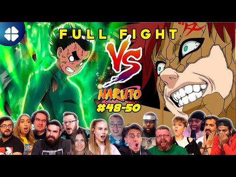 Gaara VS Rock Lee FULL FIGHT | Naruto 48-50 Reaction Mashup ナルト海外の反応