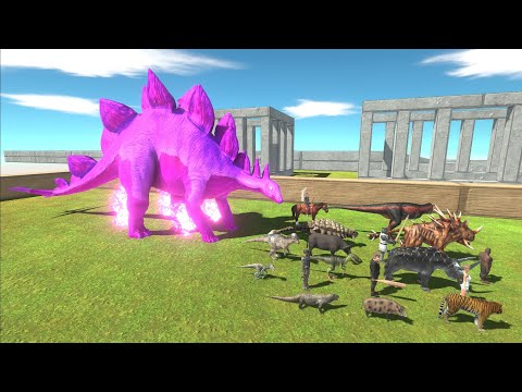 Escape from CRAZY PINK STEGOSAURUS - Animal Revolt Battle Simulator Escape from Monster
